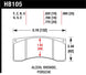 Hawk Performance race brake pads with Brembo XA2.E5.01/04 and XA5.90.01/04 for high-performance racing braking systems.