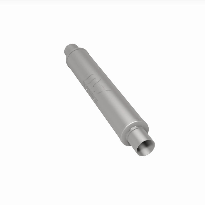 MagnaFlow Mag SS muffler with 22x4x4 inch dimensions and 2.5-inch inlet and outlet, stainless steel exhaust component.