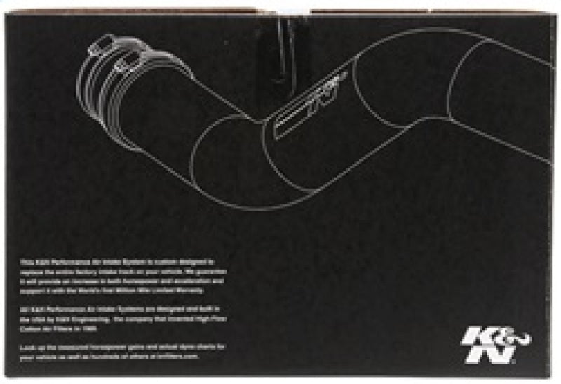 K&N Engineering cold air intake for 2015-2016 Chevy Corvette Z06 6.2L V8 engine, showing the sleek air charger component.