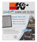K&N Engineering cabin air filter for 2010-2015 Chevrolet Camaro V6 and SS V8 models, designed to improve interior air quality.