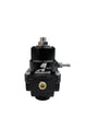 Aeromotive adjustable fuel pressure regulator with .188 valve, 35-75 PSI, two 08 inlets, and 08 return, suitable for performance vehicles.