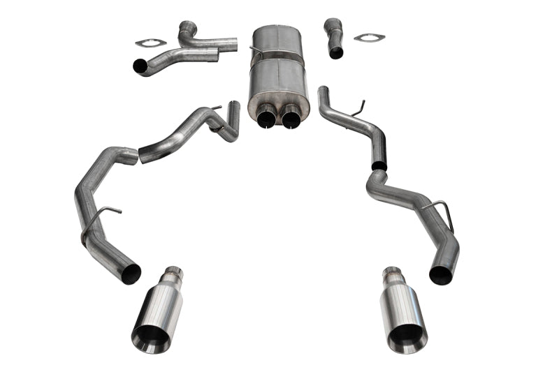 CORSA Performance Corsa 25-26 RAM 1500 RHO Crew Cab 3.0L Turbo Catback dual rear exit with 5-inch satin Pro Series exhaust