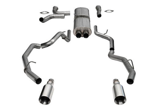 CORSA Performance Corsa 25-26 RAM 1500 RHO Crew Cab 3.0L Turbo Catback dual rear exit with 5-inch satin Pro Series exhaust