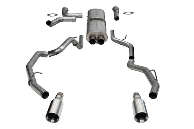 CORSA Performance Corsa 25-26 RAM 1500 RHO Crew Cab 3.0L Turbo Catback dual rear exit with 5-inch satin Pro Series exhaust