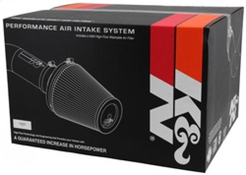 K&N Engineering cold air intake kit for 2019 Chevrolet Silverado 1500 5.3L V8, featuring black performance air filter and intake tubing.