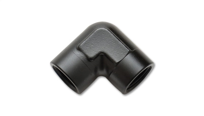 Vibrant 1/8in NPT 90-degree female pipe coupler fitting for plumbing and piping connections, made of durable metal.