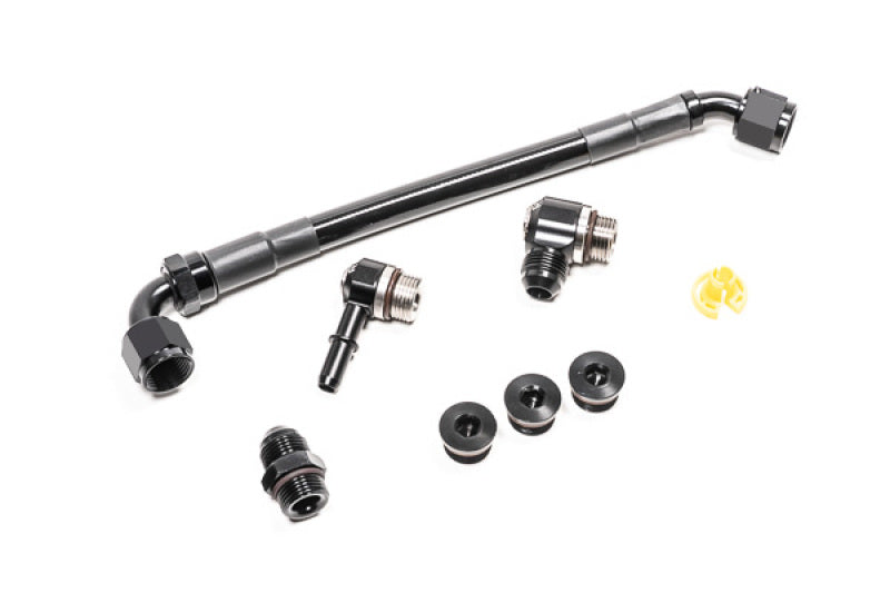 Radium Engineering LS1-LS6 fuel rail plumbing kit with high-performance fuel rails and fittings for LS engine swaps.