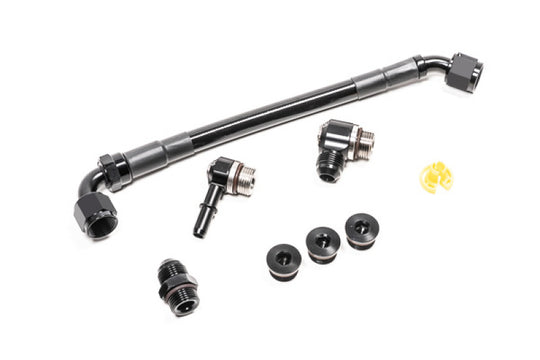 Radium Engineering LS1-LS6 fuel rail plumbing kit with high-performance fuel rails and fittings for LS engine swaps.