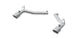 MBRP axle back muffler delete for 2010-2015 Chevrolet Camaro V8 6.2L, showing the polished aluminum exhaust tips and pipe.