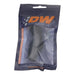 DeatschWerks 8AN female swivel 45-degree hose end fitting in anodized matte black with olive insert for PTFE hoses.