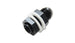 Vibrant -8AN fuel cell bulkhead adapter fitting with PTFE crush washers and nut, designed for high-performance fuel system connections.