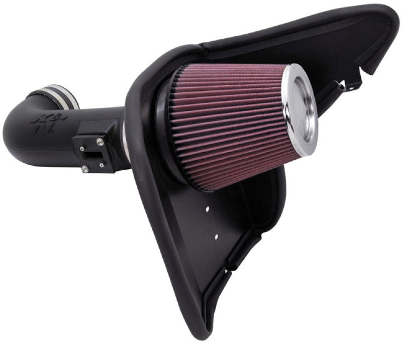 K&N Engineering cold air intake for 10 Chevy Camaro 6.2L V8, showing the Performance Intake with air filter and intake tube.