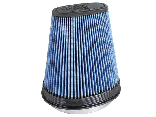 aFe MagnumFLOW Pro5R intake replacement air filter showing multiple layered filter media and rubber edges for a direct fit.