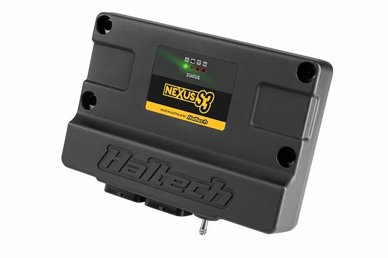 Haltech NEXUS S3 ECU programmer and tuner device with display screen and control buttons, used for vehicle engine management.