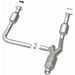 MagnaFlow catalytic converter direct fit for 2014-2016 GMC Sierra 1500 V6 4.3L engine, showing the installed exhaust component.