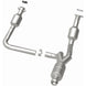 MagnaFlow catalytic converter direct fit for 2014-2016 GMC Sierra 1500 V6 4.3L engine, showing the installed exhaust component.