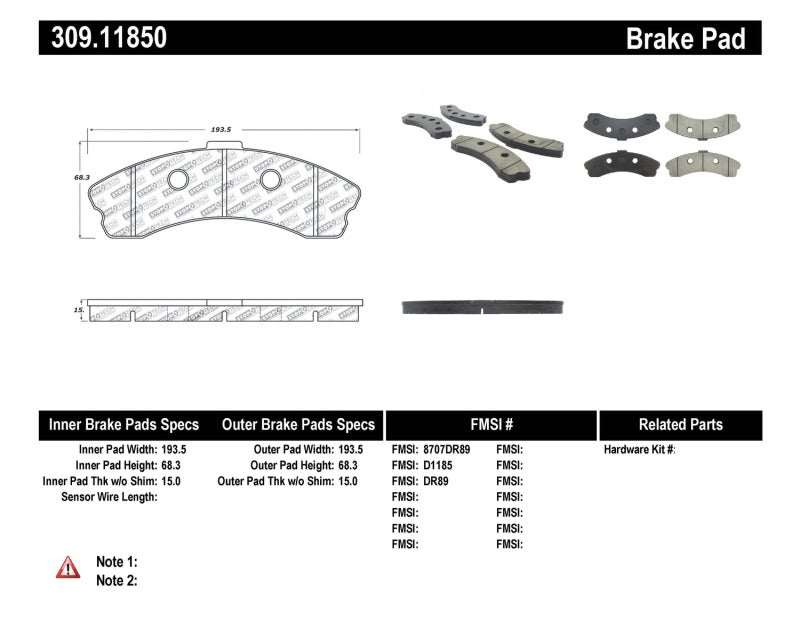 StopTech Performance front brake pads for 2006-2009 Chevrolet Corvette Z06, high-performance brake pads with brake pad friction material