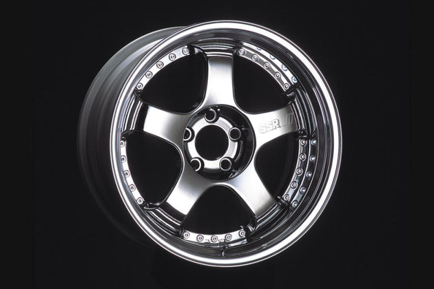 SSR SP1 Trail 17x8.5 silver forged wheel with +00 offset and 6x139.7 bolt pattern displayed from a side view.