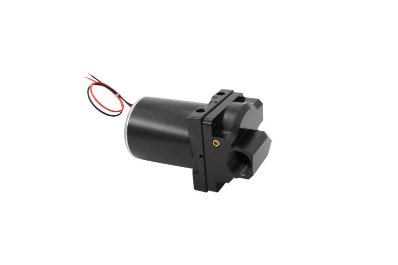 Aeromotive high flow brushed coolant pump with AN-12 fittings and universal remote mount, 27 GPM water pump for automotive cooling systems.