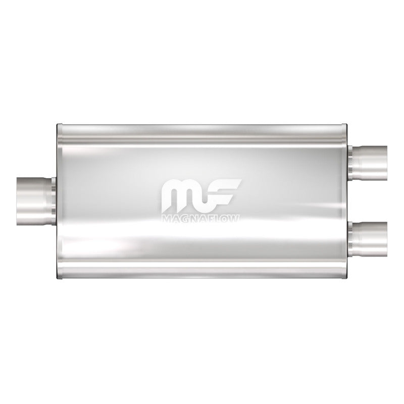 MagnaFlow Mag SS muffler with 22x5x11-inch dimensions for 2.5/3.5 inch exhaust systems, shown in the image.