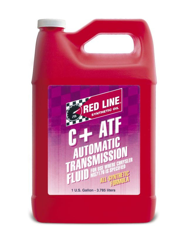 Red Line C+ATF gear oil in a gallon container, suitable for transmission and drivetrain lubrication.