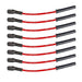 Moroso GM LS/LQ 4.8-6.2L Ultra 350 spark plug wire set with red 8mm multi-angle boots, designed for high-performance engines.