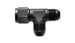 Vibrant -16AN Tee fitting with female swivel showing the metal fitting with threaded ports and swivel mechanism.