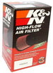 K&N Engineering oval drop-in air filter with 8-7/8 inch length, 5-1/4 inch width, and 3-1/4 inch height for automotive engines