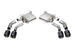 Corvette Camaro SS ZL1 2016-2024 CORSA Performance valved axle-back exhaust with carbon fiber quad tips, showcasing sleek design.