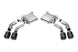 Corvette Camaro SS ZL1 2016-2024 CORSA Performance valved axle-back exhaust with carbon fiber quad tips, showcasing sleek design.