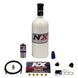 Nitrous Express Incognito dry nitrous kit with 1.4lb bottle for performance enhancement, showing hoses and control components.