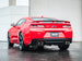 Borla 16 Chevy Camaro 6.2L Atak rear section axle back exhaust without dual mode valves, showing shiny stainless steel construction.