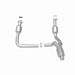 MagnaFlow direct fit catalytic converter for GMC Sierra 1500 V6 4.3L, showing the metal component with inlet and outlet pipes.