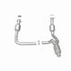 MagnaFlow direct fit catalytic converter for GMC Sierra 1500 V6 4.3L, showing the metal component with inlet and outlet pipes.