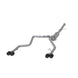 MBRP catback exhaust system for 2019-2021 Chevy Silverado 1500 6.2L with dual split rear and quad carbon fiber tips, T304 stainless steel