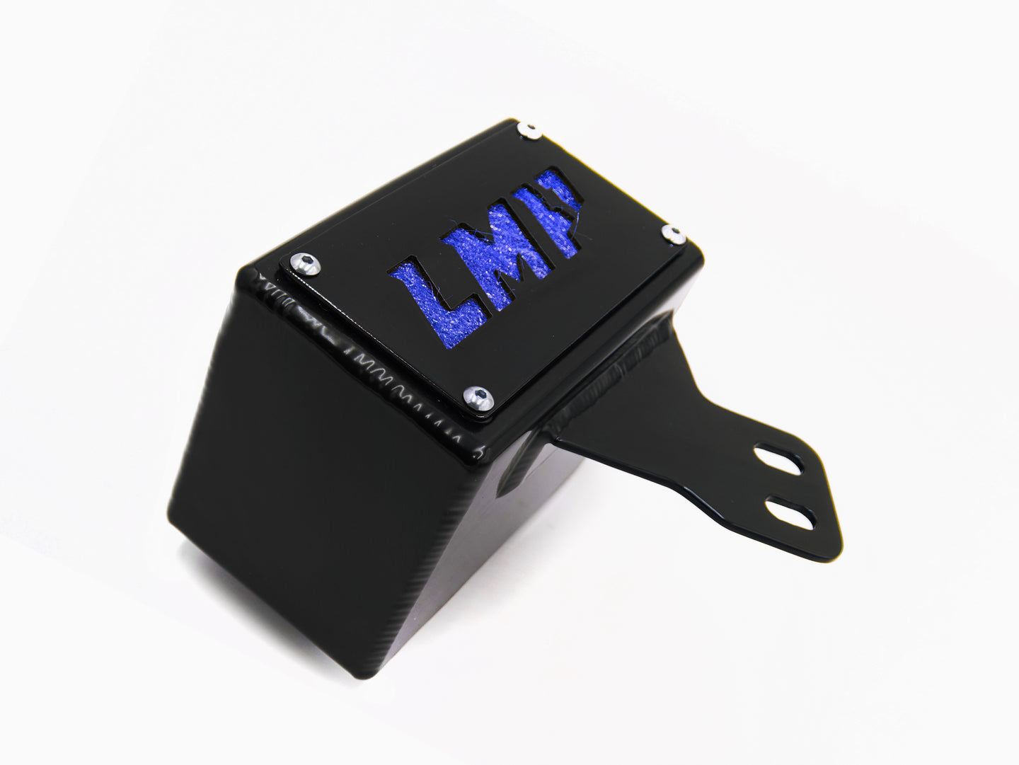 LMP Cadillac CT5-V Blackwing catch can in blue, designed to improve engine performance and prevent oil buildup.