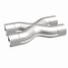MagnaFlow Smooth Trans X 2.5/2.5 X Pipe in stainless steel, shown in the image with welded joints and polished finish.