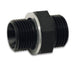 Vibrant Male -6 ORB to Male M12 x 1.5 adapter fitting showing metal fittings and threading for hydraulic or pneumatic connections.