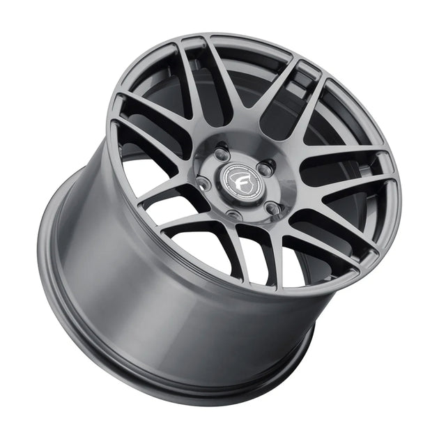 Forgestar F14 Drag 20x10 satin black cast wheel with 6x135 bolt pattern and ET38 offset, featuring a sleek, modern design.