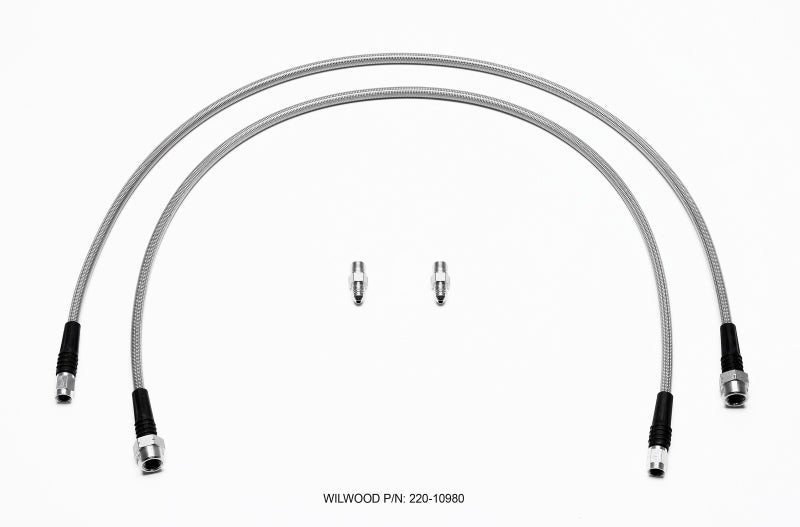Wilwood front brake line kit for 2007-2011 GM 1500/2500 trucks, includes flexible brake lines for 16-inch wheels.