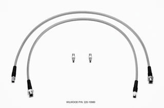 Wilwood brake line kit for 2007-2011 GM 1500/2500 front, 16-inch flexlines, durable automotive brake line replacement.