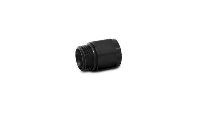 Vibrant Male -8 ORB to Female M18 x 1.5 Adapter Fitting showing metal construction and threading for automotive use