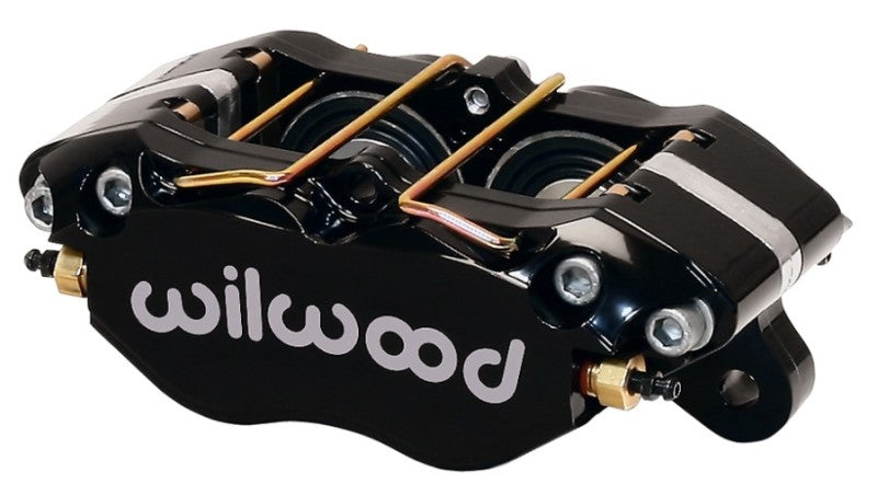 Wilwood brake caliper with black Dynapro dust boot, 5.25-inch mount, 1.75-inch pistons, designed for 1-inch disc applications.