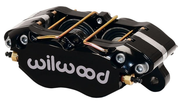 Wilwood brake caliper with black Dynapro dust boot, 5.25-inch mount, 1.75-inch pistons, designed for 1-inch disc applications.