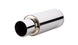 Vibrant TPV Round Muffler, 23-inch length with 4-inch round tip, straight cut, 4-inch inlet diameter, automotive exhaust part