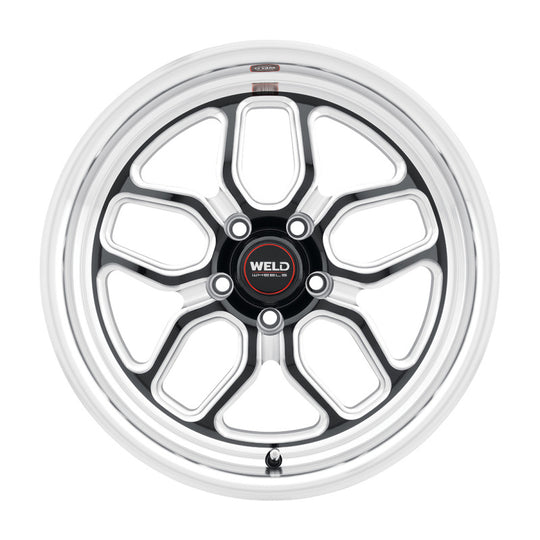 Weld S152 Laguna Drag cast wheel, 17x10 inches, gloss black finish, 5x115 bolt pattern, ET30 offset, BS6.70, 78.1mm bolt circle