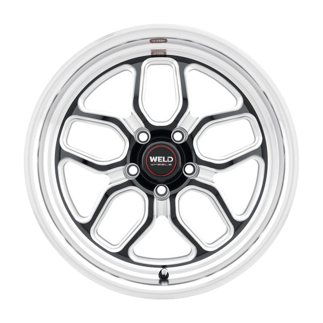 Weld S152 Laguna Drag cast wheel, 17x10 inches, gloss black finish, 5x115 bolt pattern, ET30 offset, BS6.70, 78.1mm bolt circle