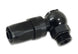 Vibrant banjo to rubber hose end assembly with -16AN male fittings, showcasing shiny metal components and precise craftsmanship.