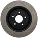 StopTech Power Slot front right slotted brake rotor for Chevrolet Corvette 2006-2010, showing the slotted surface and vented design.