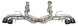 CORSA Performance Corsa 2020-25 Corvette C8 3in Xtreme Cat-Back Exhaust with black quad tips, showcasing the sleek exhaust system and tips.